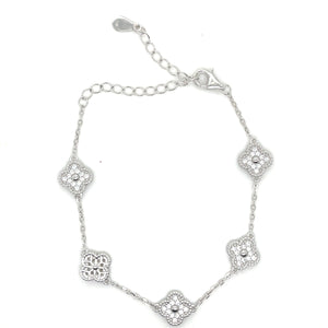 Sterling Silver White VCA Bracelet