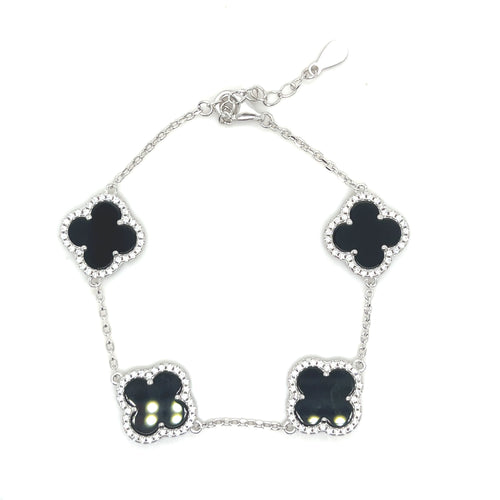 Sterling Silver Black VCA Bracelet
