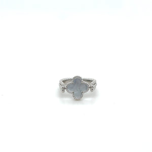 Sterling Silver Black VCA Ring