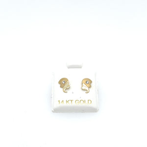 14k Gold Elephant Studs