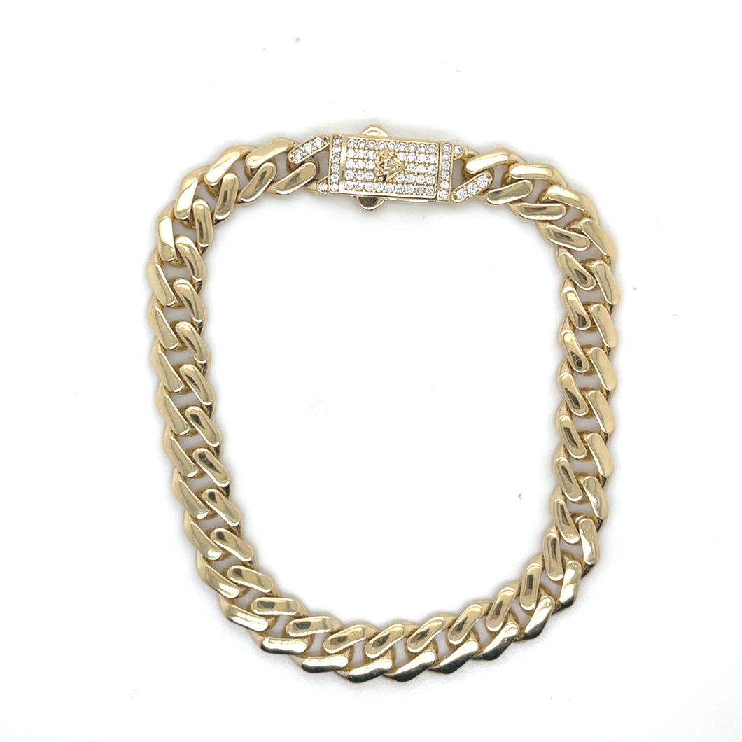 14k Gold Cuban Curb Bracelet