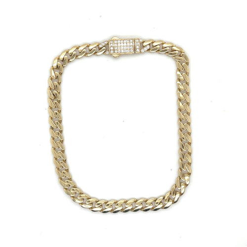 14k Gold Cuban Curb Bracelet
