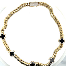 Load image into Gallery viewer, 10k Gold Black Clover Chain