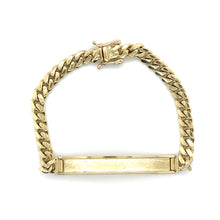 Load image into Gallery viewer, 14k Gold Cuban Pave ID Bracelet