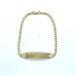 14k Gold Cuban ID Bracelet