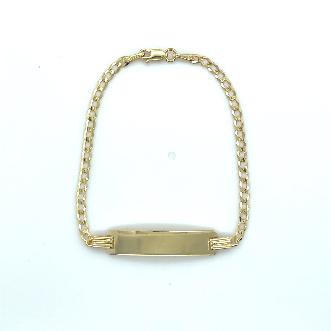 14k Gold Cuban ID Bracelet