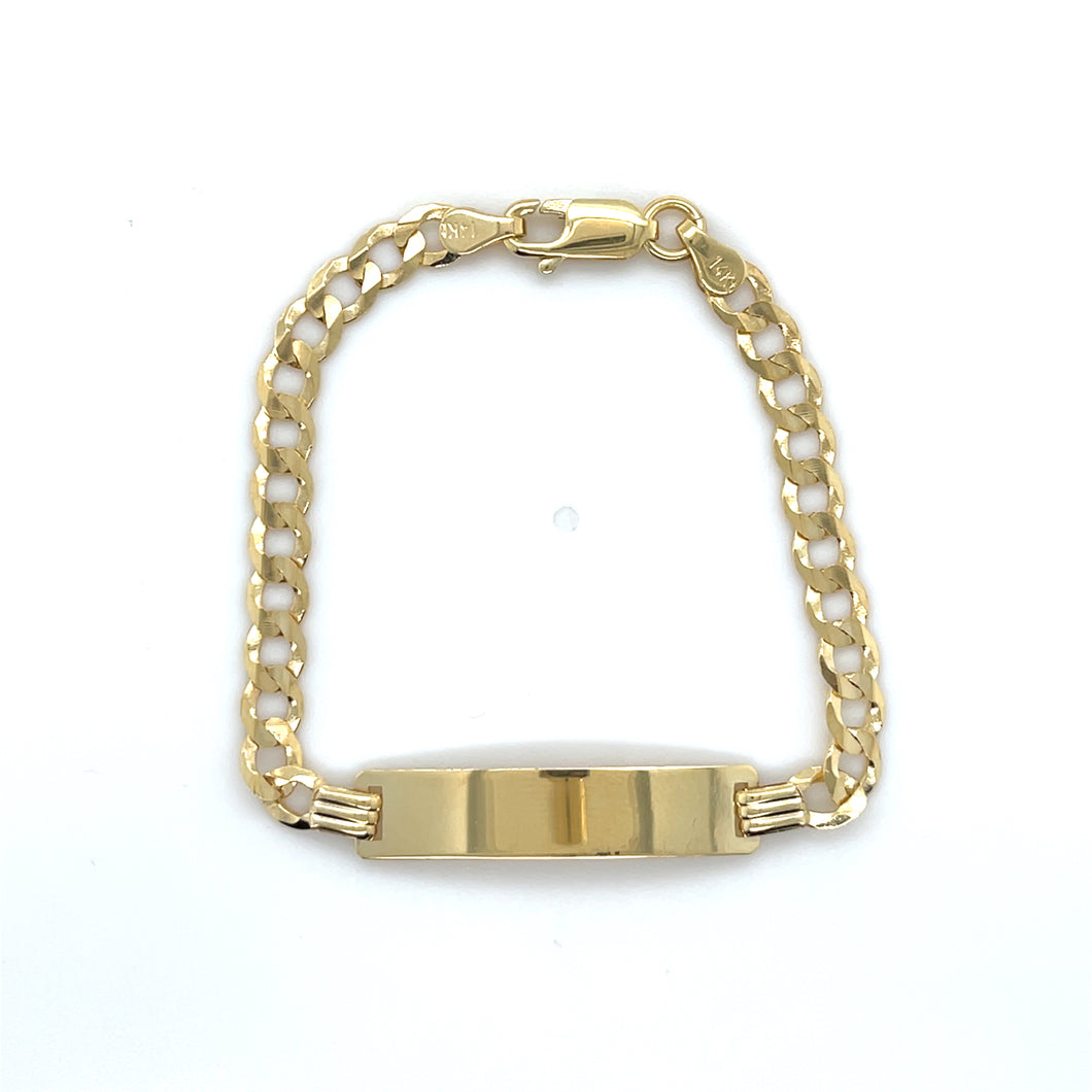 14k Gold Cuban ID Bracelet