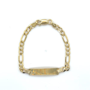 14k Gold Figaro ID Bracelet