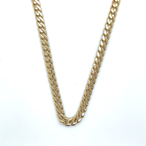 14k Gold Cuban Pave Chain