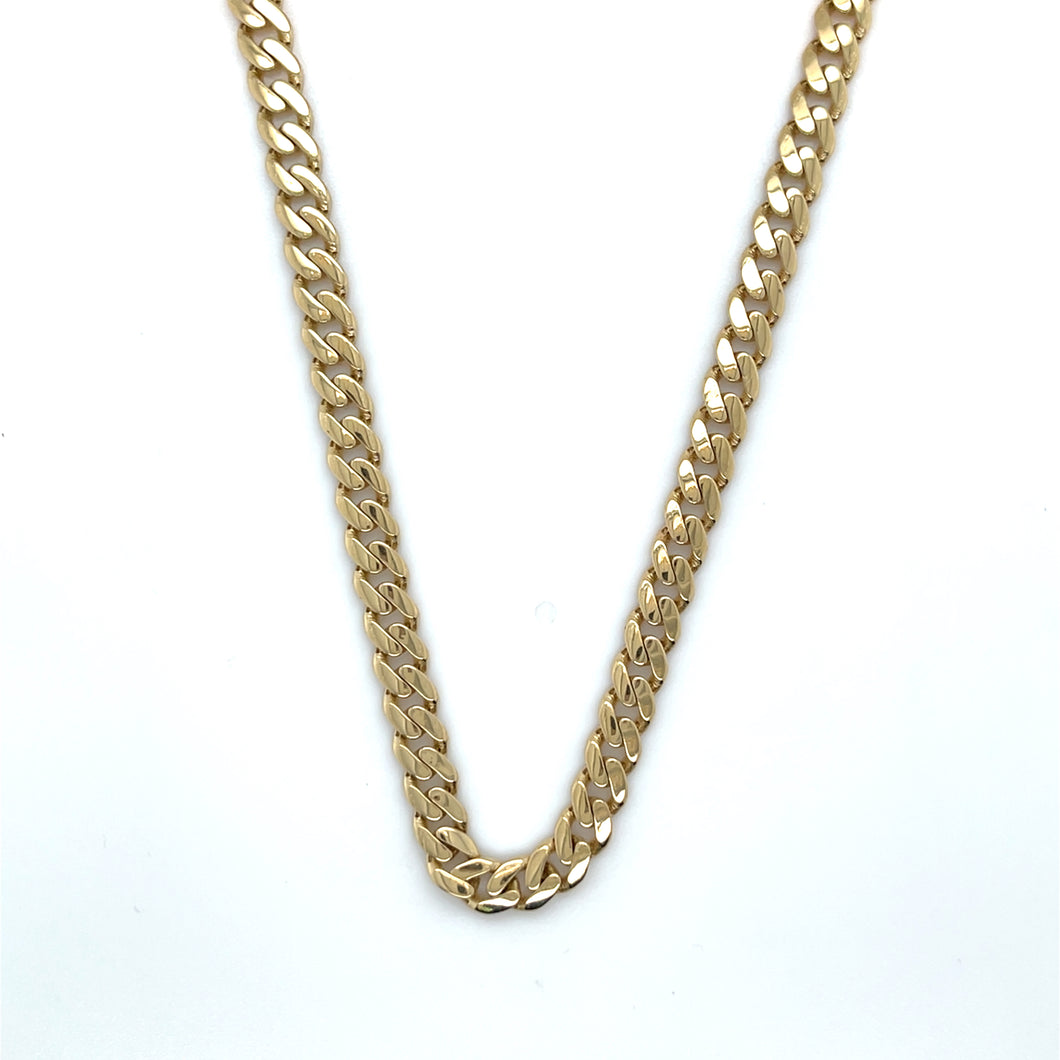 14k Gold Cuban Pave Chain