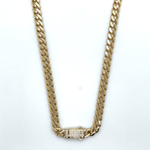 Load image into Gallery viewer, 14k Gold Cuban Pave Chain