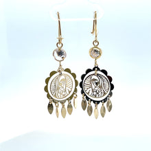 Load image into Gallery viewer, 14k Gold Our Lady of Guadalupe Earrings