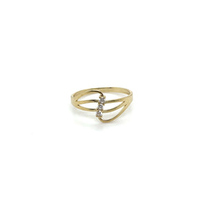 10k Gold Lines Heart Ring