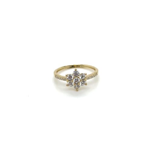 10k Gold Flower Heart Ring