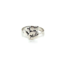 Load image into Gallery viewer, Sterling Silver PAW Print Ring