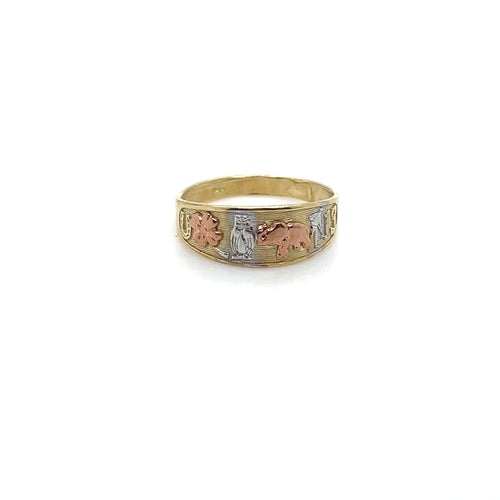 10k Gold Good Luck Symbols Ring