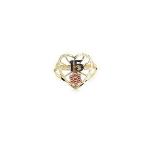 10k Gold Heart "15 years" Ring