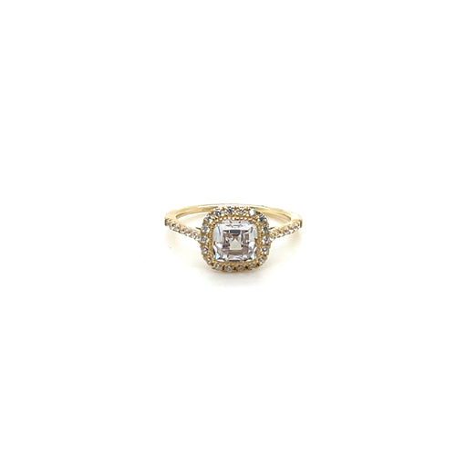 10k Gold Square Engagement Ring