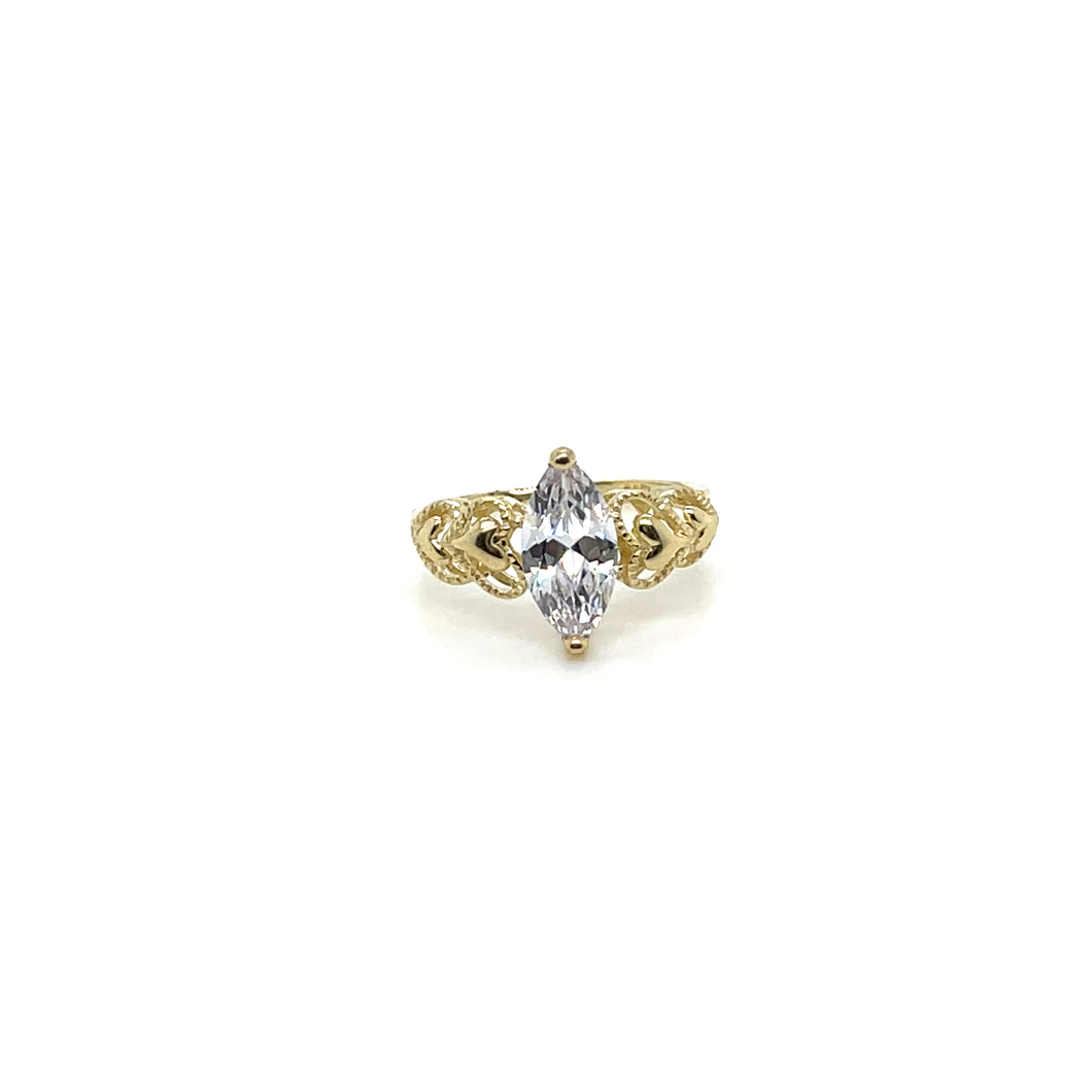 10k Gold Oval Engagement Ring