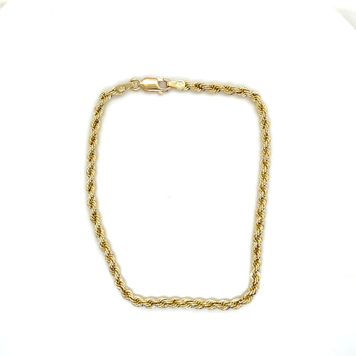 14k Gold Rope Bracelet