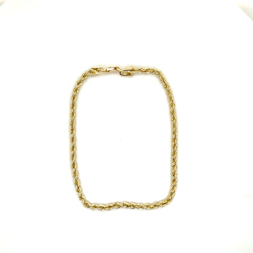 14k Gold Rope Bracelet