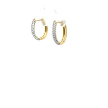 Load image into Gallery viewer, 14k Gold Oval Huggies
