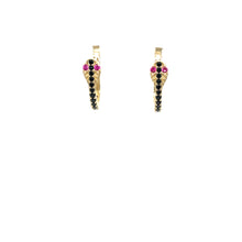 Load image into Gallery viewer, 14k Gold Snake Huggies