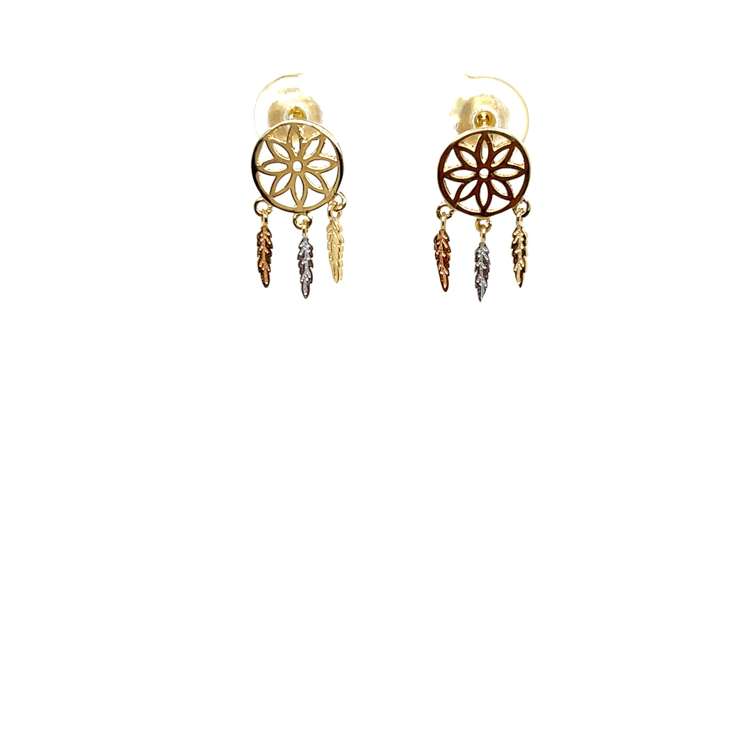 14k Gold Dream Catcher Studs