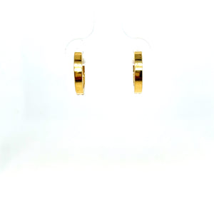 14k Gold Round Huggies