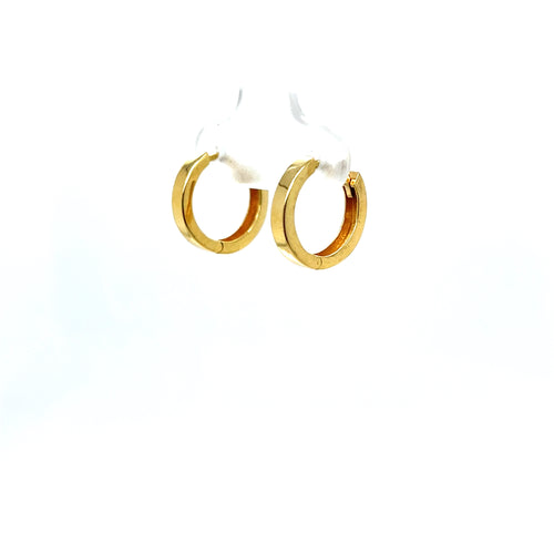 14k Gold Round Huggies