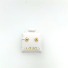 Load image into Gallery viewer, 14k Gold Half Ball Studs