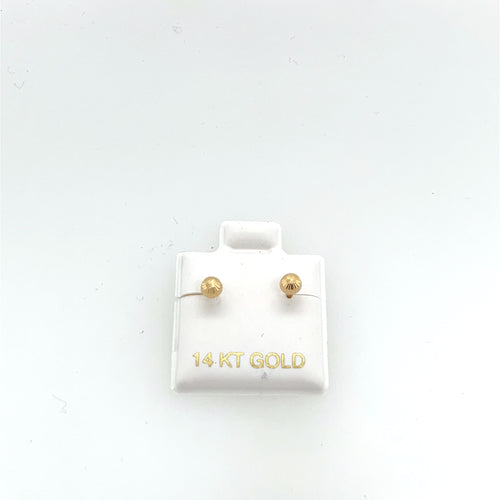 14k Gold Half Ball Studs