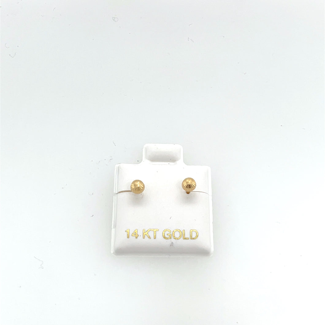 14k Gold Half Ball Studs