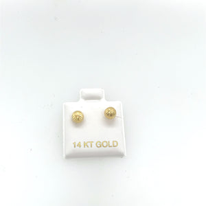 14k Gold Half Ball Studs