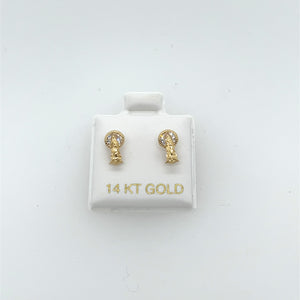 14k Gold Our Lady of Guadalupe Studs