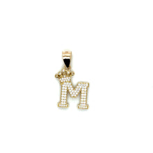 Load image into Gallery viewer, 10k Gold Small Initial with Crown Pendant .