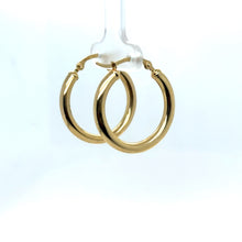 Load image into Gallery viewer, 14k Gold Solid Hoops .