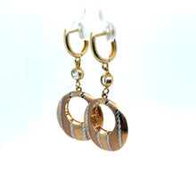Load image into Gallery viewer, 14k Gold Round Dangle Earrings .