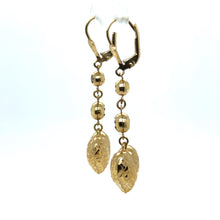 Load image into Gallery viewer, 14k Gold Dangle Heart Earrings .