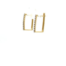 Load image into Gallery viewer, 14k Gold Square Earrings.