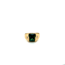 Load image into Gallery viewer, 14k Gold Green CZ Ring .