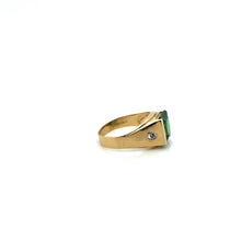 Load image into Gallery viewer, 14k Gold Green CZ Ring .