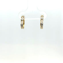 Load image into Gallery viewer, 14k Gold Heart Huggies .