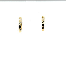 Load image into Gallery viewer, 14k Gold Diamond Cut Round Huggies .