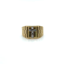 Load image into Gallery viewer, 10k Gold Cross Mens Ring .