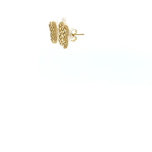 Load image into Gallery viewer, 10k Gold Clover Nuggets Earrings .