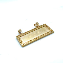Load image into Gallery viewer, 14k Gold Plain Rectangle Custom Pendant .