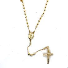 Load image into Gallery viewer, 14k Tri Gold Our Lady of Guadalupe and Christ Cross Rosary .