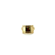 Load image into Gallery viewer, 14k Gold Plain Square Greek Border Chino Link Ring .