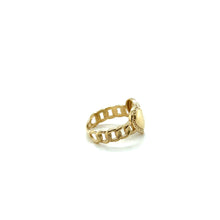 Load image into Gallery viewer, 14k Gold Plain Heart Greek Border Chino Link Ring .